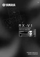 Yamaha RXV-1 - Owners Manual 